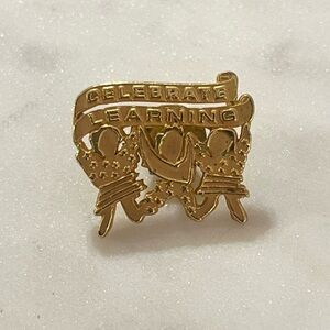 Vintage Celebrate Learning TeacherBrooch Lapel Pin